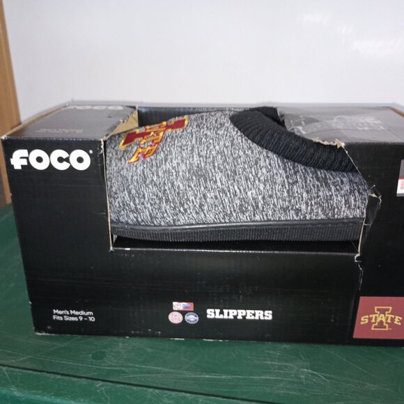 NEW Men's FOCO Iowa State Cyclones Cup Sole Slippers Medium 9-10 - Picture 5 of 6